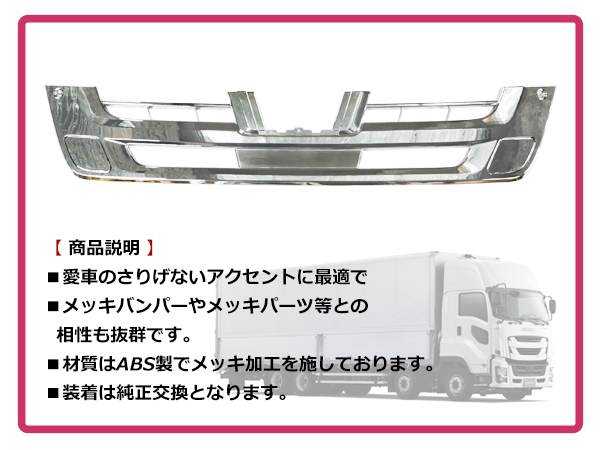 いすゞ 大型 ファイブスターギガ H27 11～ クロームメッキ バンパーグリル インナーグリル フロントグリル デコトラ パーツ 